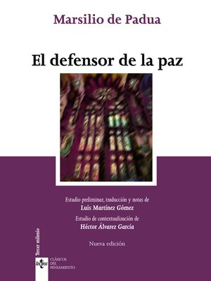cover image of El defensor de la paz